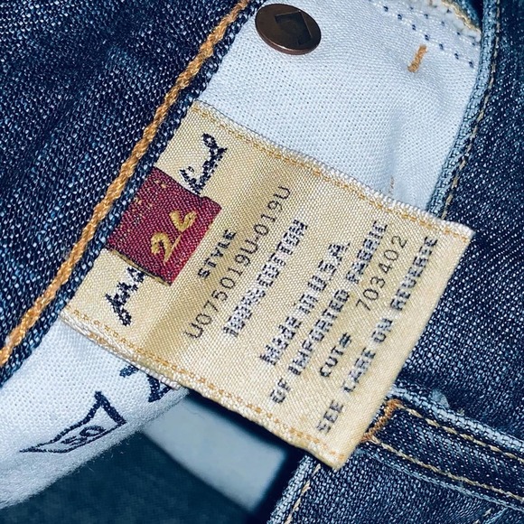 7FAMK Women’s  Bootcut Denim Blue Jeans sz 26 - Picture 6 of 9